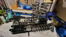 Shockworks coilovers on a Mustang, photographed by the owner for the Mustang6G thread